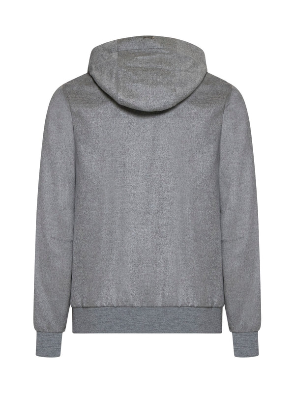 Cashmere Hood Bomber Jacket