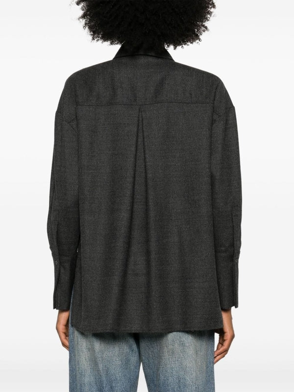 Chest Pocket Wool Shirt