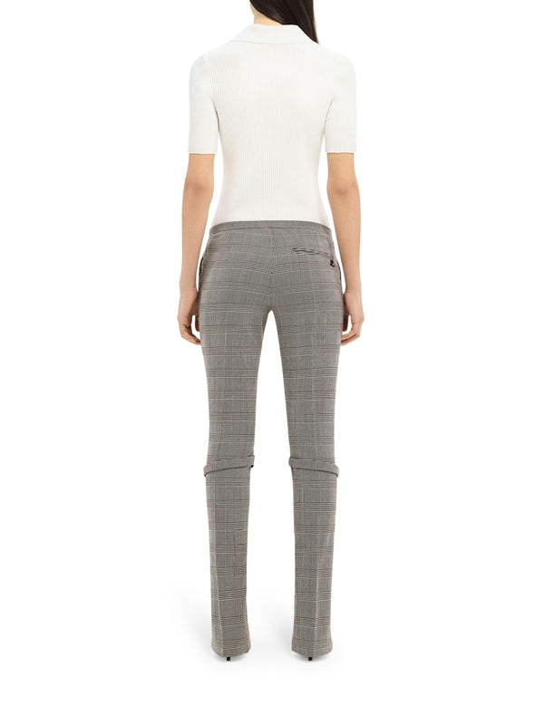 Iconic Logo Patch Rib Knit
  Polo Shirt