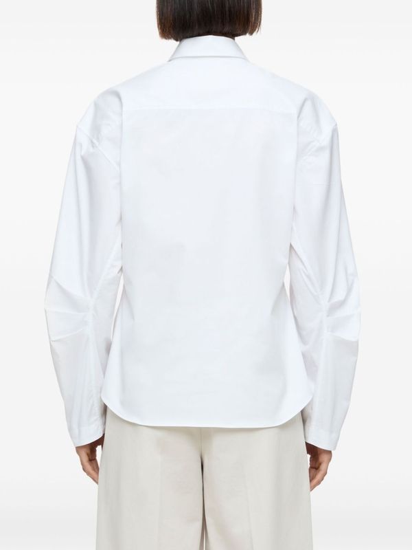 Pleated Sleeve
  Cotton Shirt