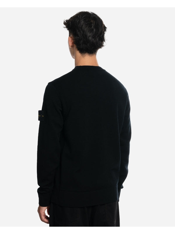 Wool Crewneck Sweater Black Sweatshirts