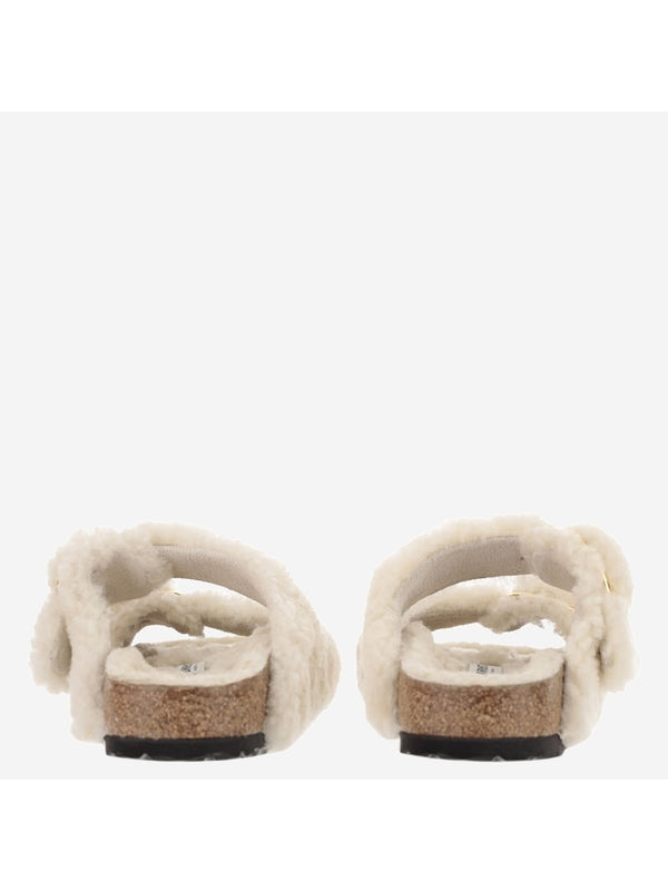 Arizona Big Buckle Shearling Sandals