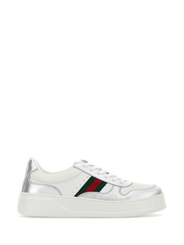 Gucci Silver Low Top Sneakers