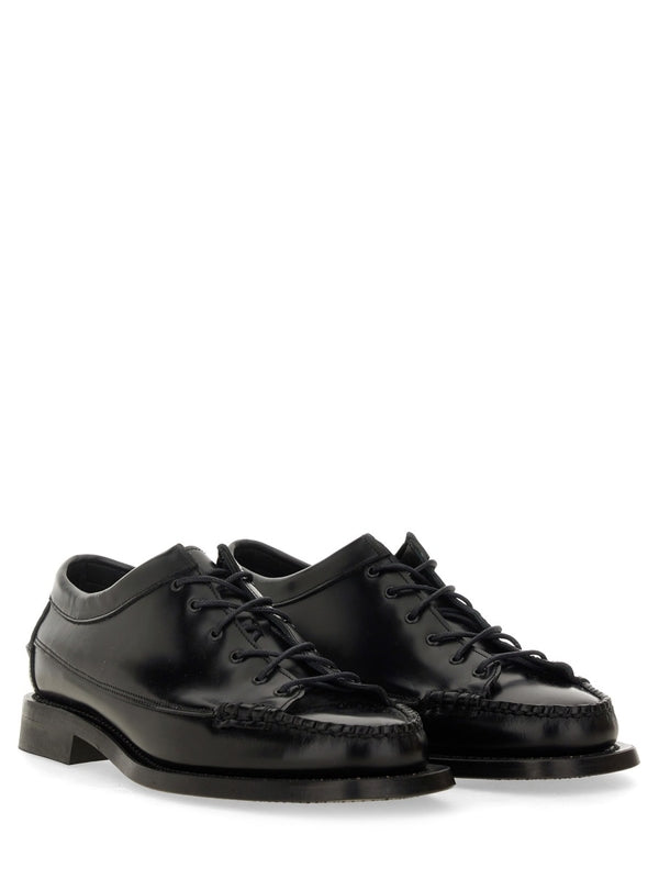 Black Calfskin Lace-Up Shoes