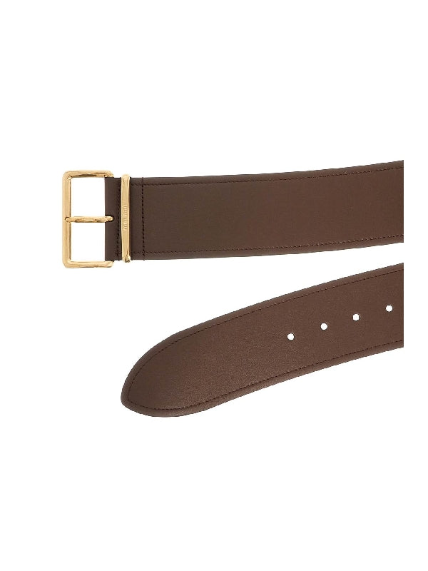 Wide Smooth Leather Belt - Jente