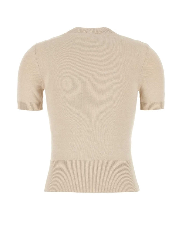 ロゴジャカード半袖セーター