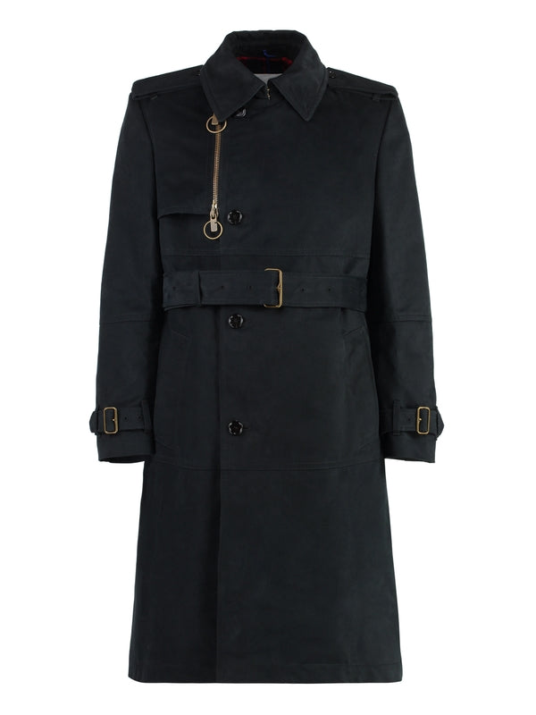 Belt Zipper Detail Trench Coat