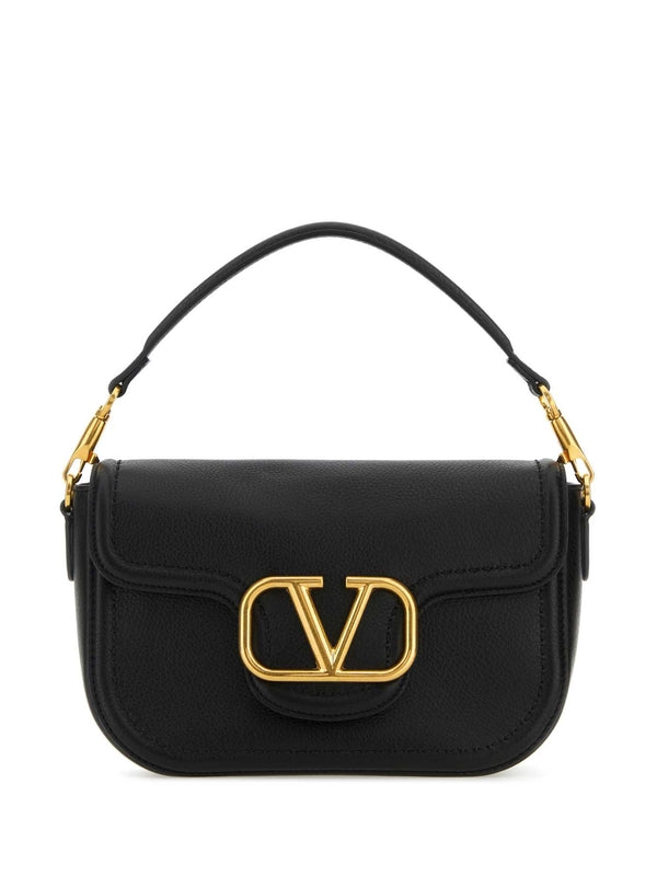ALLTIME V Logo Leather Tote Bag