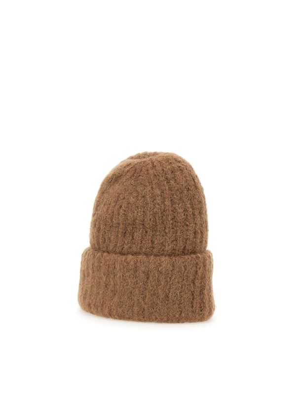 Turn-Up Rib Alpaca Nylon Beanie