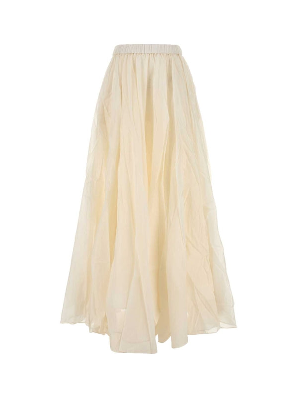Cotton Silk Tulle Skirt