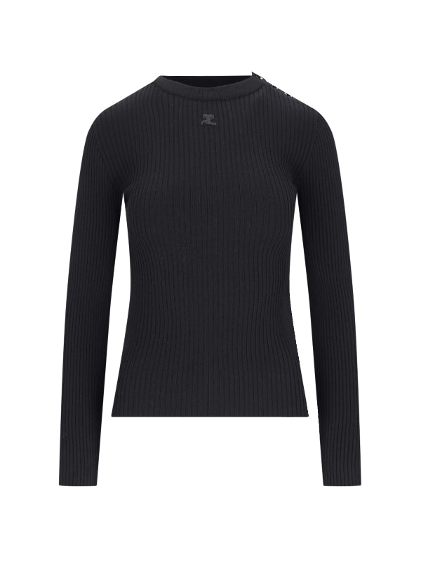 Courrèges - Logo Patch Rib Knit - Jente
