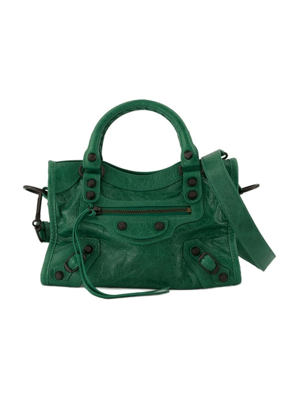 Balenciaga City Mini Green Tote Bags