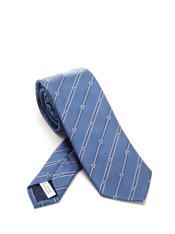 Gancini Logo Silk Necktie