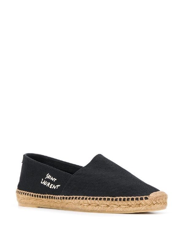 Saint Laurent Man's Canvas Espadrilles with side Logo Espadrilles