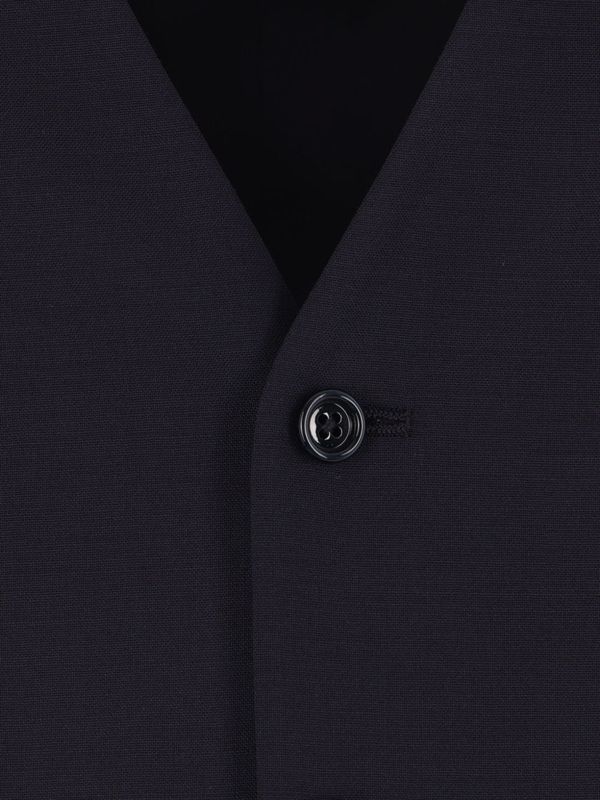 Back Buckle Detail Wool Vest