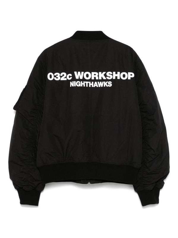 Nighthawks Back Logo Nylon Bomber Jacket