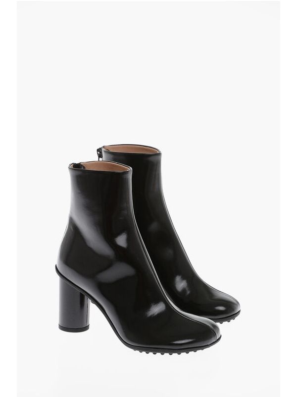 Atomic Patent Leather Ankle Boots Heel