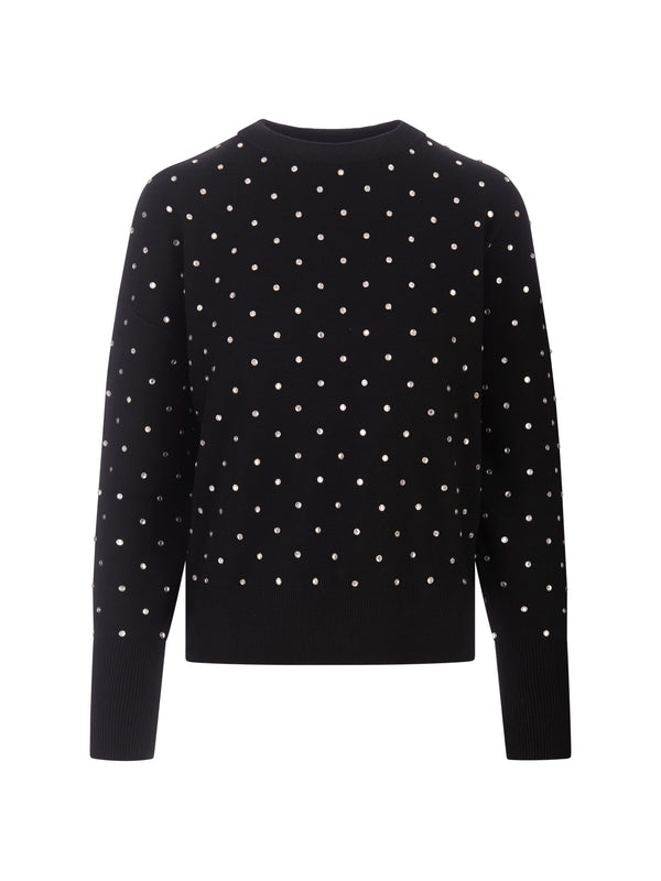 Crystal Embellished Wool Knit