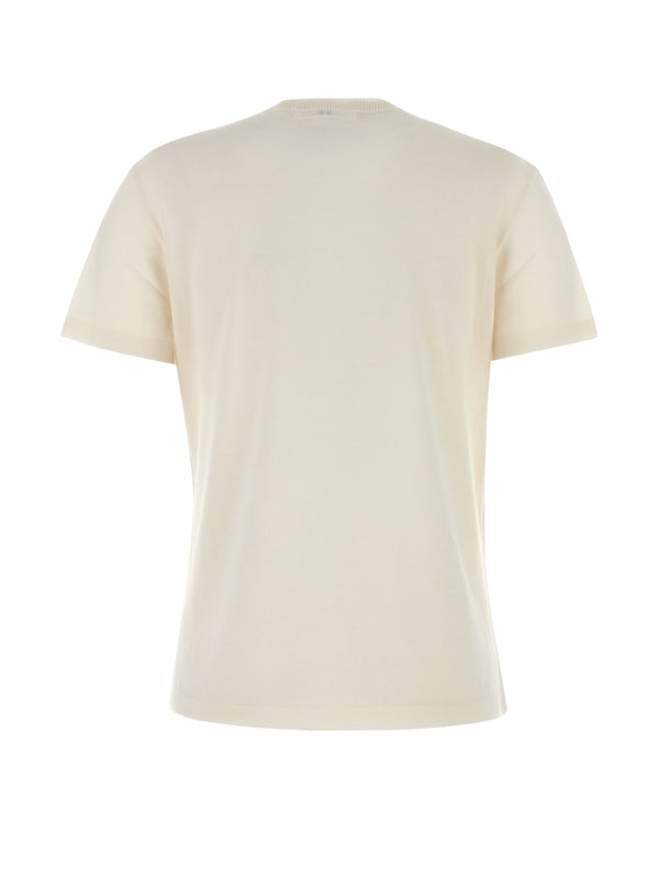 Crew Neck Cashmere Short Sleeve T-shirt