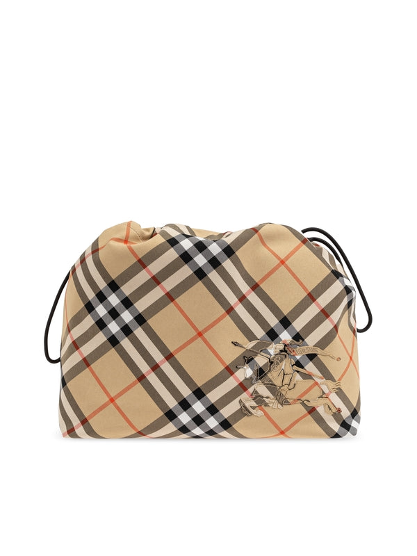 Ekd Check Pattern Pouch Bag