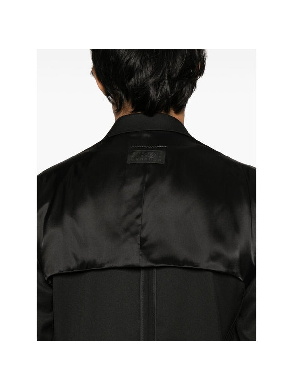 Back Number Logo Nylon Insert Single Jacket