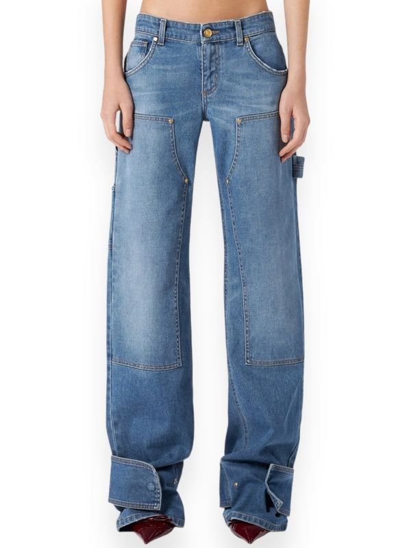 Carpenter Detail Denim Pants