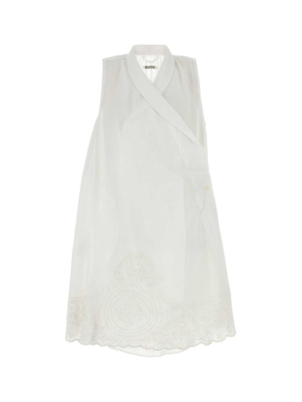Bode White Mini Dress