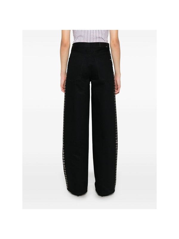 Ma Crystal Decoration Denim
  Pants