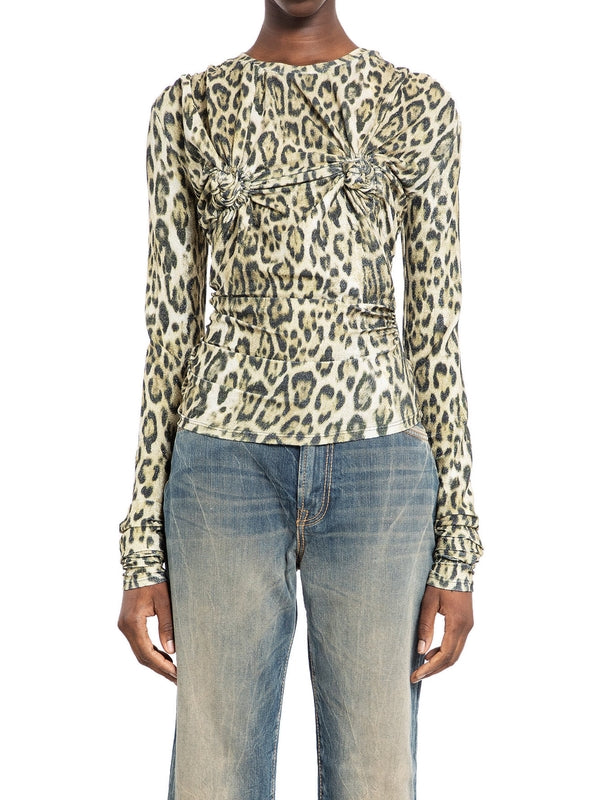 Leopard Twister Long Sleeve Top