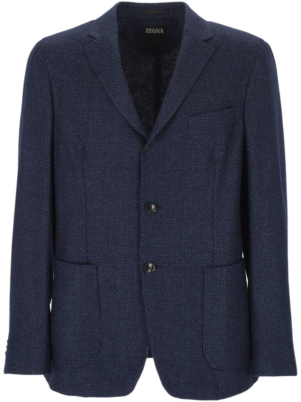 Z Zegna Navy Tailored Jackets