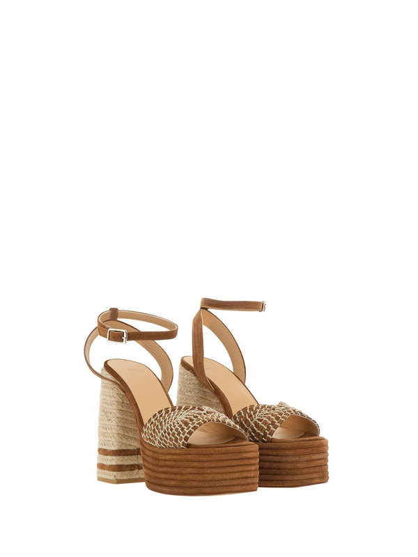 Castañer Brown Wedge Sandals
