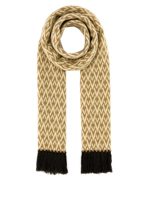 V Pattern Wool Muffler