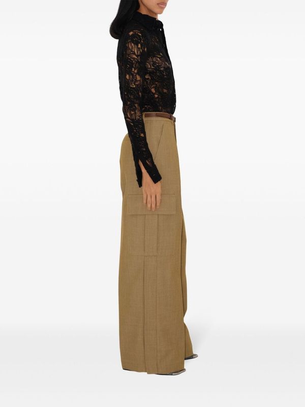 BURBERRY - Wide Pleats Cargo Pants - Jente