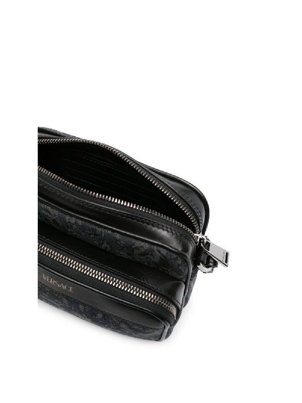 Baroque Printing Zipper Pocket Crossbody
  Bag