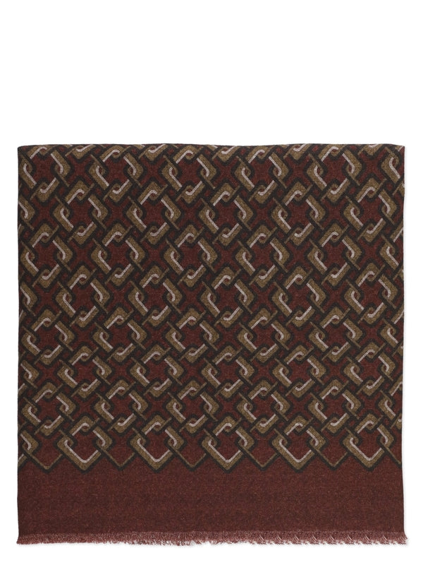 Graphic Pattern Wool Scarf