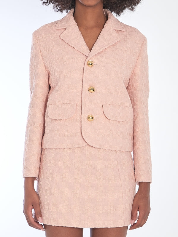 Single-Breasted Wool Blend Jacket