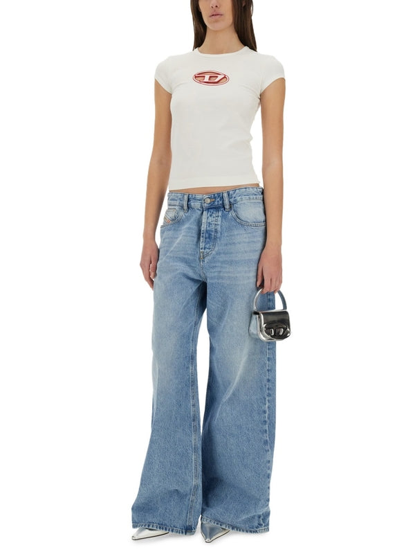 Angie Cutout Logo Short-sleeve T-shirt