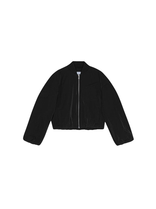 Logo Embroidery Oversized Bomber Jacket