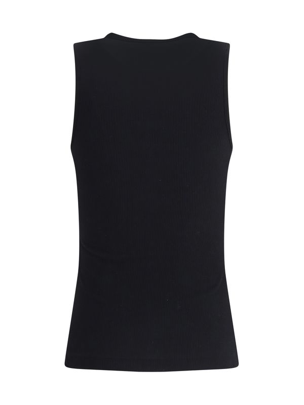 Button Detail Cotton Sleeveless Top