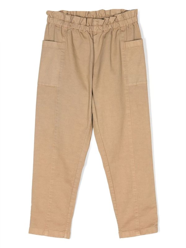 Beige Banded Pants