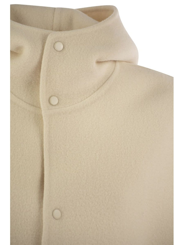 Button-Up Hood
  Wool Cape