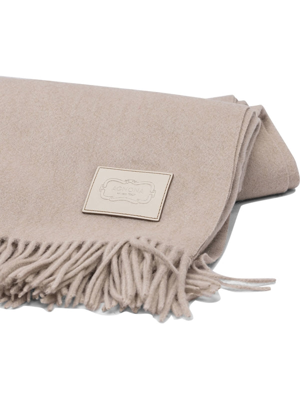 Agnona Beige Wool Mufflers