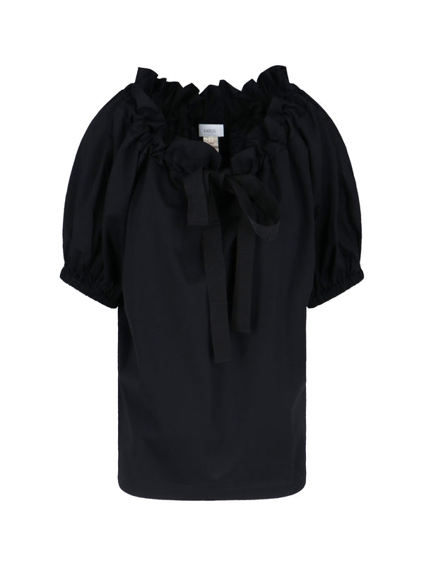 RuFFle Bow Detail Cotton Blouse