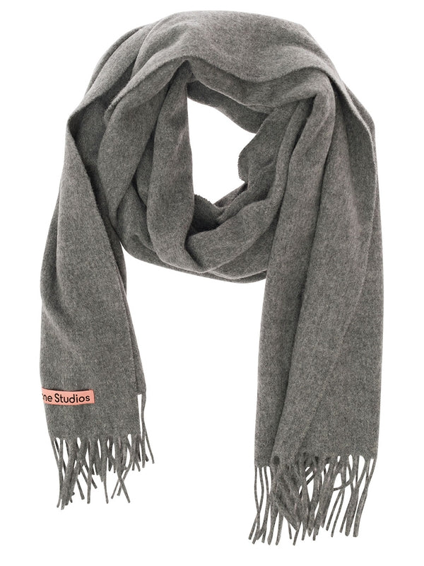 Acne Studios Grey Wool Mufflers