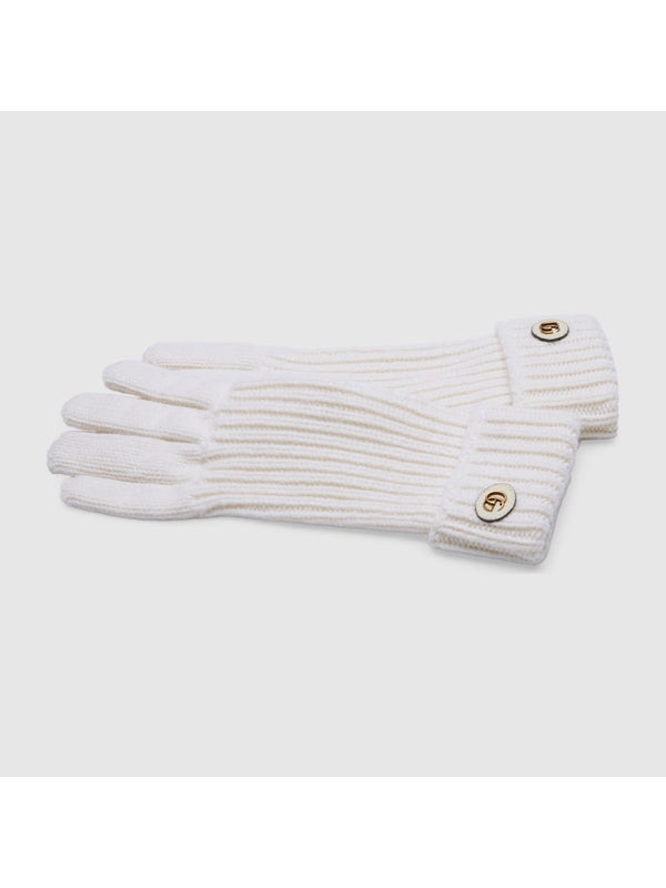 Gucci White Wool Gloves