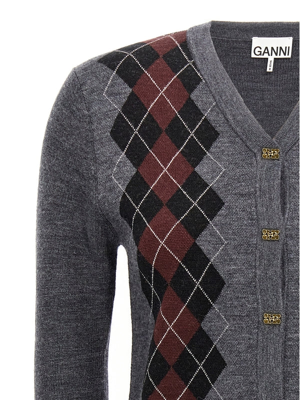 Argyle Check
  Wool Cardigan