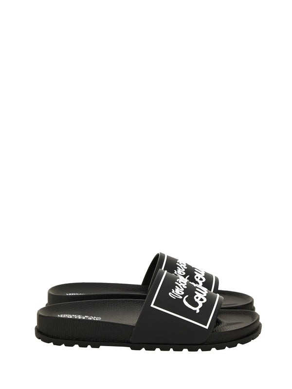 Versace Black Slides