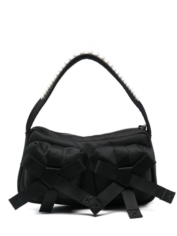 Beads Bow Shoulder Bag