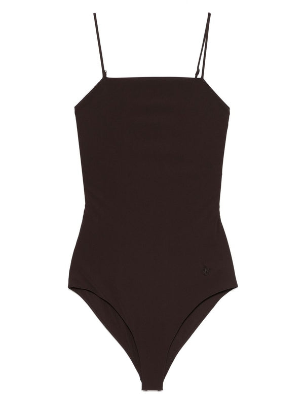 Strap Detail Nylon Blend Swimsuit