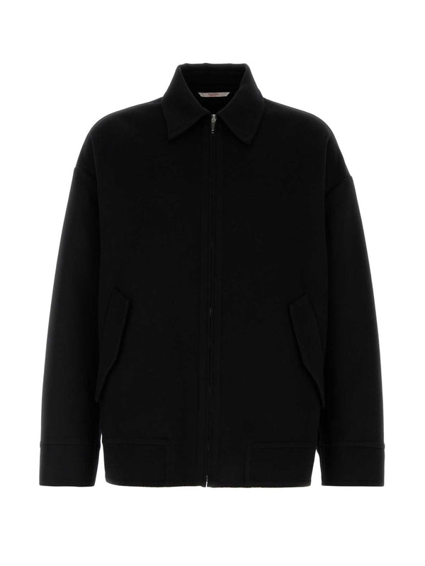 Wool Cashmere Zip-Up Jacket